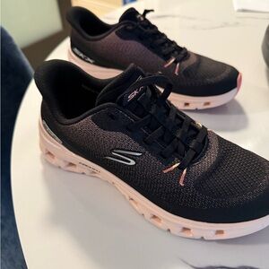 Skechers Women's Black and Blush Athletic Sneakers